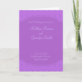 Programa de Ceremonia de bodas y tarjeta de pedido