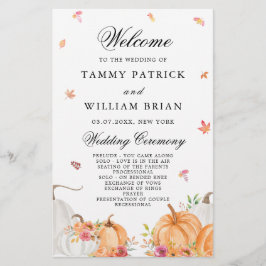 Programa de Ceremonia de Calabaza de Agua Boda