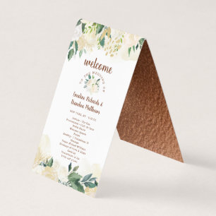 Programa de Ceremonia de Campo Rústico Fresco