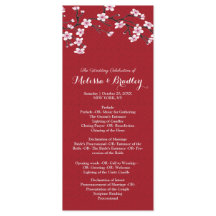 Programa de ceremonia de cerezo en flor