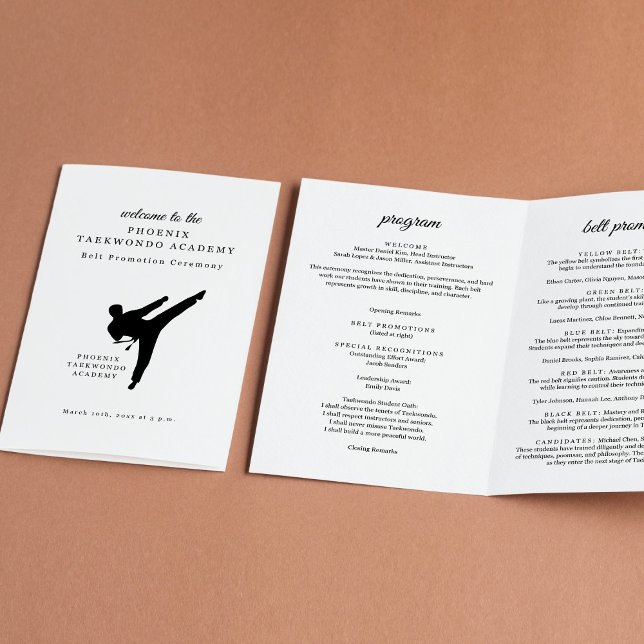 Programa de Ceremonia de Cinturones de Artes Marci (Subido por el creador)