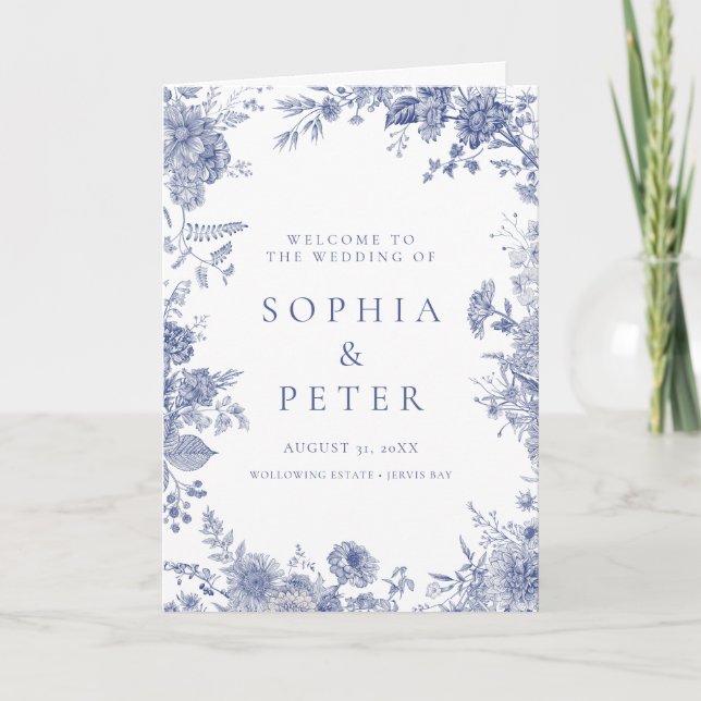 Programa de Ceremonia de Flores Azules Francesas E (Anverso)