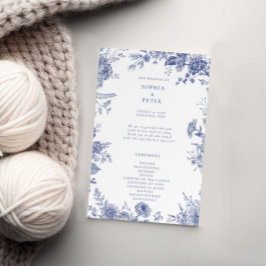 Programa de Ceremonia de Flores Azules Francesas E