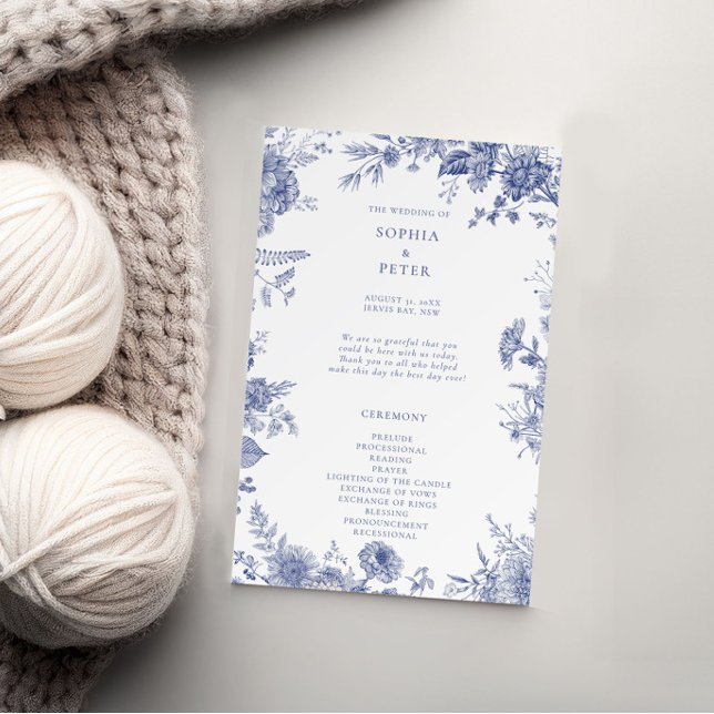 Programa de Ceremonia de Flores Azules Francesas E (Subido por el creador)