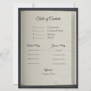 Programa de Ceremonia de la Tabla de Contenido