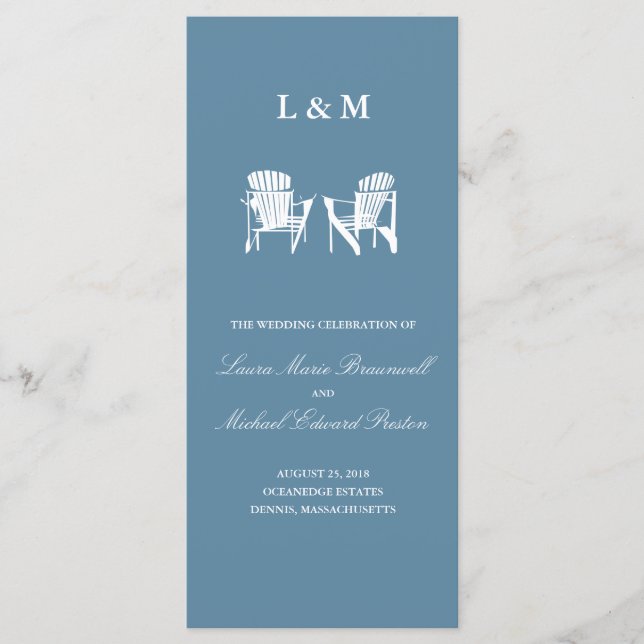 Programa de Ceremonia de las Cámaras de Adiondack  (Anverso)