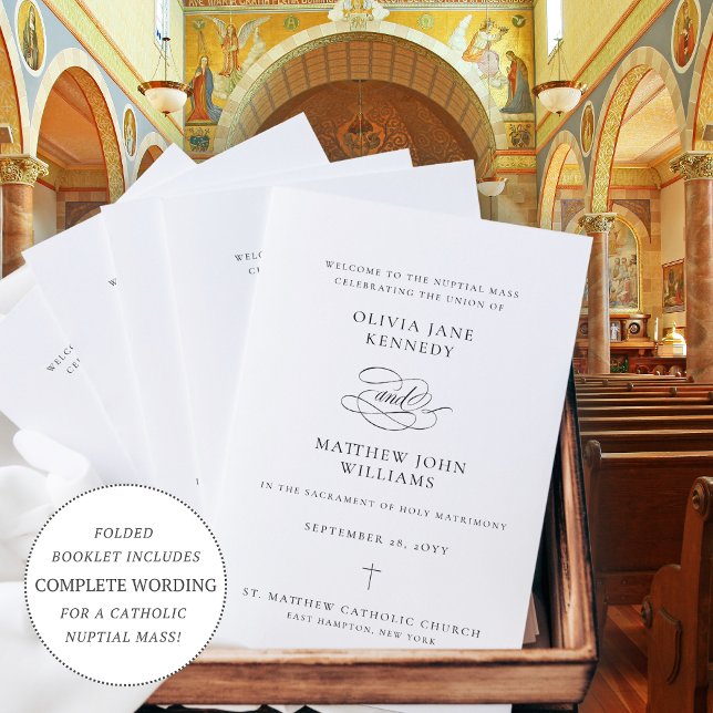 Programa de Ceremonia de Misa de Boda Católica Ele (Subido por el creador)