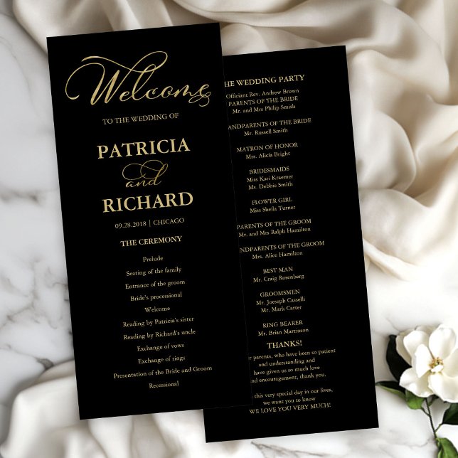 Programa de Ceremonia de Orden de Servicio de boda (Subido por el creador)