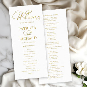 Programa de Ceremonia de Orden de Servicio de Boda