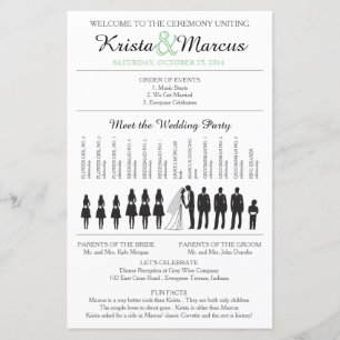 Programa de Ceremonia de Silhouettes Simple