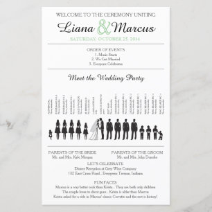 Programa de Ceremonia de Silhouettes Simple