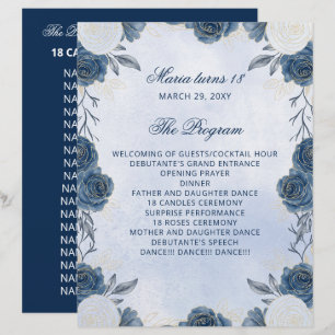 Programa de Ceremonia de Velas y Rosas Florales Az