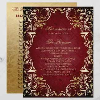 Programa de Ceremonia de Velas y Rosas Red Gold 18