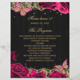 Programa de Ceremonia de Velas y Rosas Rosa 18