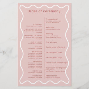 Programa de Ceremonia Fronteriza Rosa y Blanca con