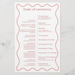 Programa de Ceremonia Fronteriza Rosa y Blanca con