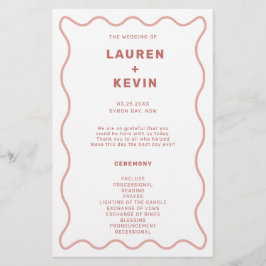 Programa de Ceremonia Fronteriza Rosa y Blanca con