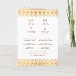 Programa de ceremonia hindú como guía de boda indi
