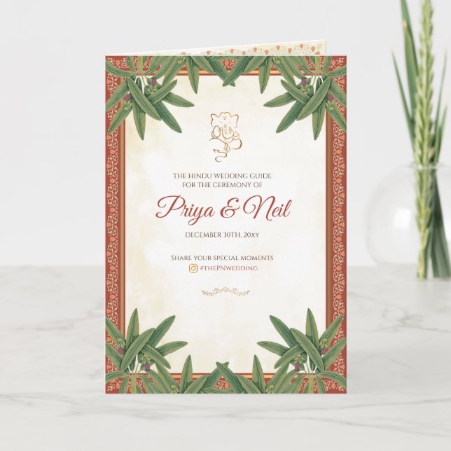 Programa de Ceremonia Hindú Programa de Boda Hindú (Anverso)