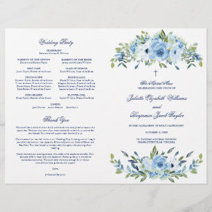 Programa de Ceremonia Masiva de la Boda Católica J