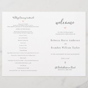 Programa de Ceremonia Masiva de la Boda Católica R