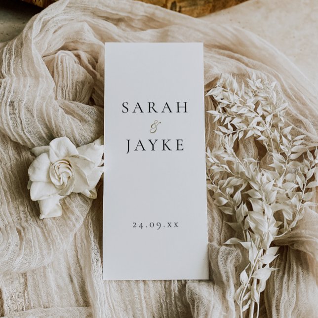 Programa de Ceremonia Mínima de Boda Simple Modern (Subido por el creador)