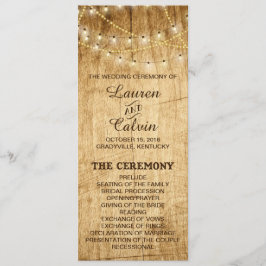 Programa de Ceremonia para Bodas de Campo con Luce