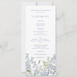 Programa de ceremonias Bodas de las flores azules
