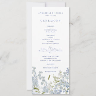 Programa de ceremonias Bodas de las flores azules 