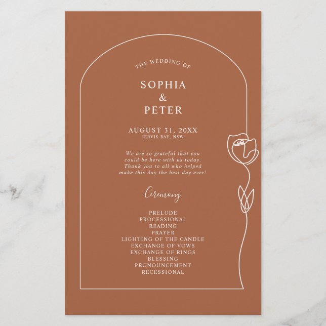 Programa de ceremonias de arco de Rosa de líneas c (Anverso)