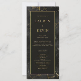 Programa de ceremonias de Boda de ágata de mármol 