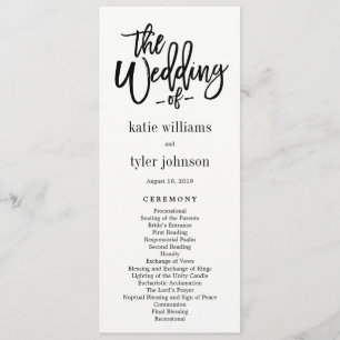 Programa de ceremonias de Boda de caracteres de br