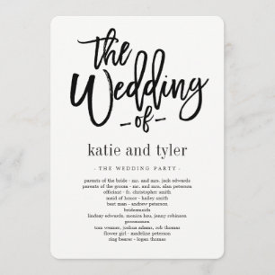 Programa de ceremonias de Boda de caracteres de br