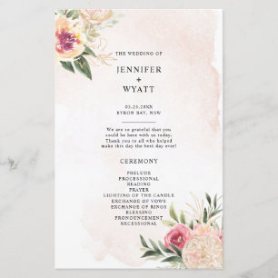 Programa de ceremonias de Boda de colonias de colo