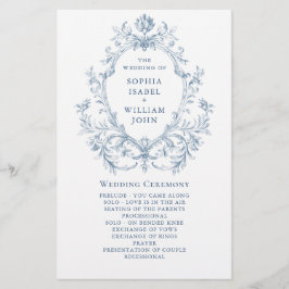 Programa de ceremonias de Boda de Grace Ornate en 