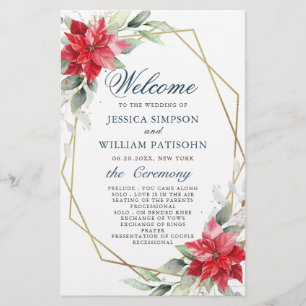 Programa de ceremonias de Boda de la elegante poin