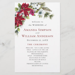 Programa de ceremonias de Boda de la elegante poin