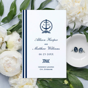 Programa de ceremonias de Boda de la Marina Azul