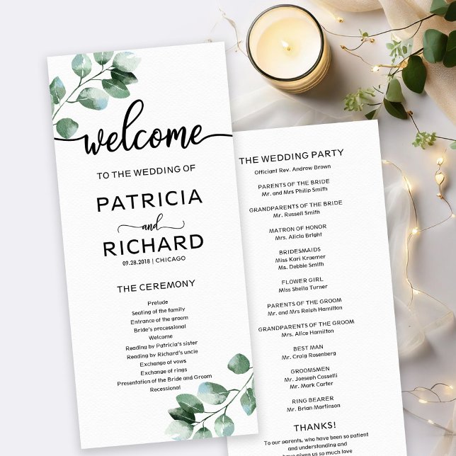 Programa de ceremonias de Boda de la vegetación (Subido por el creador)