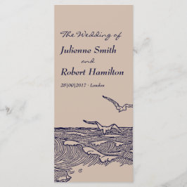 Programa de ceremonias de Boda de las olas rustica