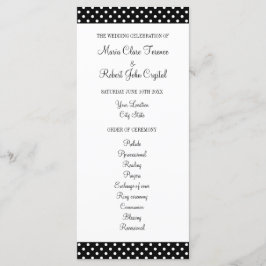 Programa de ceremonias de boda de puntos de polka