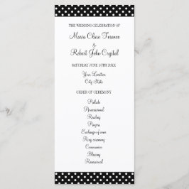 Programa de ceremonias de boda de puntos de polka
