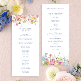 Programa de ceremonias de Boda de Soft Garden Flor