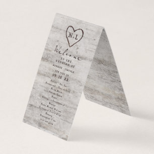 Programa de ceremonias de Boda rústico para novias