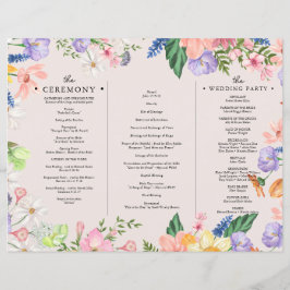 Programa de ceremonias de Bodas Tri-Fold Photo Wil