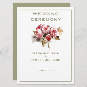 Programa de ceremonias de Rosas de acuarela de Ros