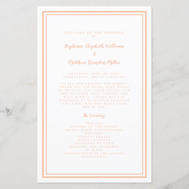 Programa de ceremonias modernas de escritura para  (Anverso)