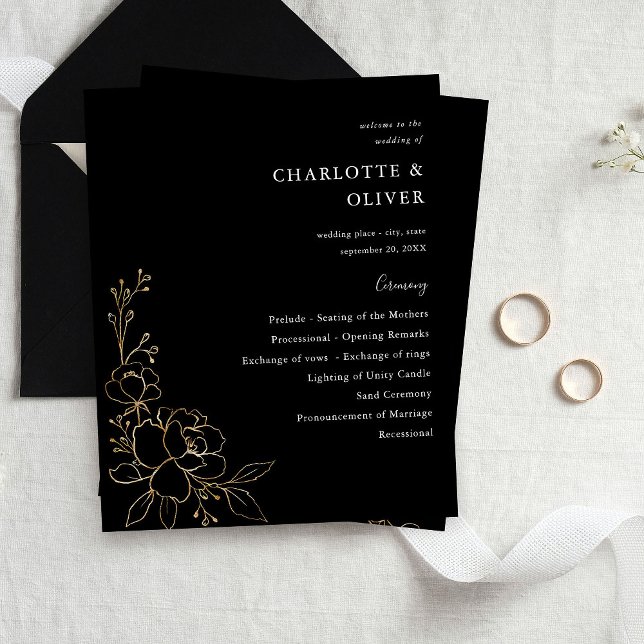 Programa de ceremonias para Bodas florales de tier (Subido por el creador)