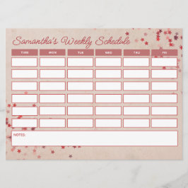 Programa de clase semanal de Cuadros Presupuestos 