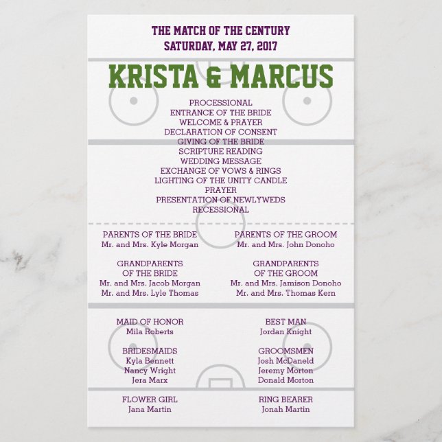 Programa de Coincidencia de la Boda del Siglo (Anverso)